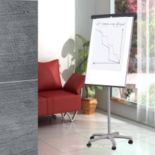 Mobile Standard Whiteboard Flip Chart com rodas de rolo